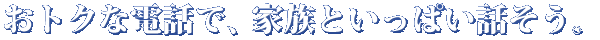 おトクな電話で、家族といっぱい話そう。