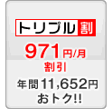 トリプル割 -971円/月